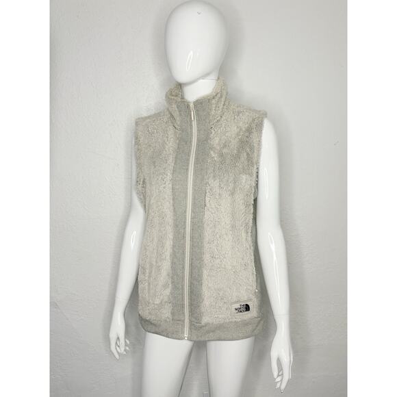 The North Face Gray Fleece Zip Vest Size M Outdoor Hiking Women's - Picture 2 of 10